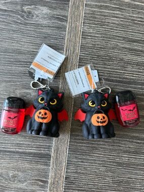 NWT Bath & Body Works Halloween Spooky Kitty Black Cat PocketBac Lightup Holders